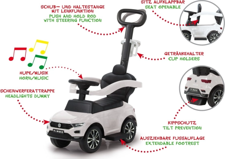 Jamara løbecykel Volkswagen T-ROC 3 i 1 hvid