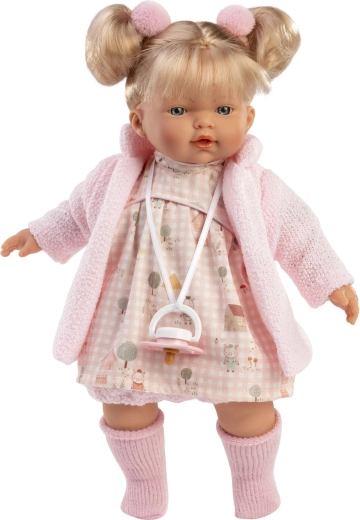 Llorens Roberta realistisk dukke med lyde og blød stofkrop 33 cm