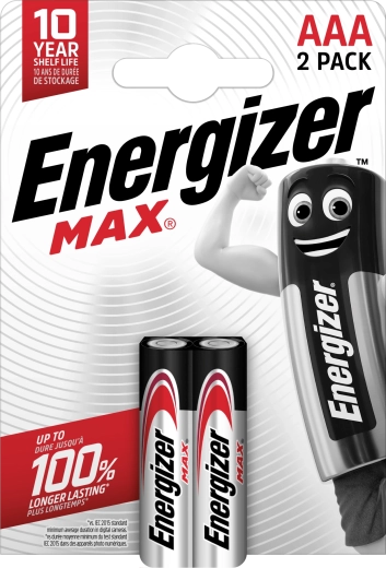 Energizer Max AAA alkaliske batterier 2 stk.