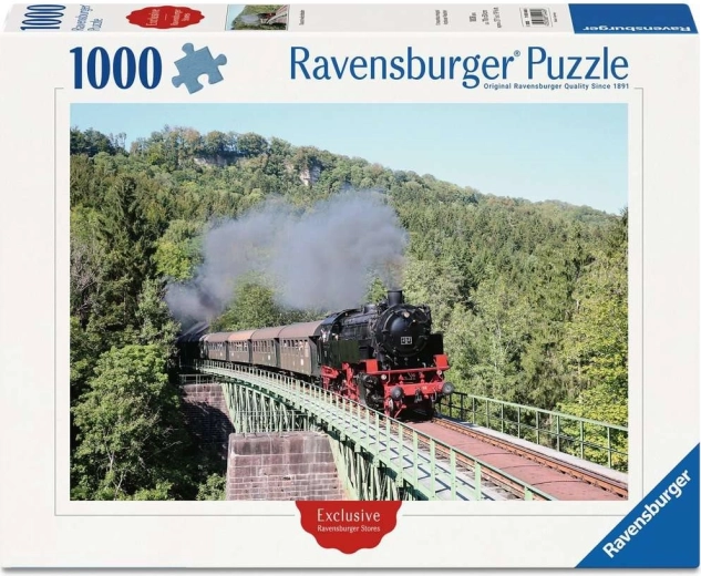 Ravensburger puslespil historisk jernbane Sauschwänzlebahn 1000 brikker