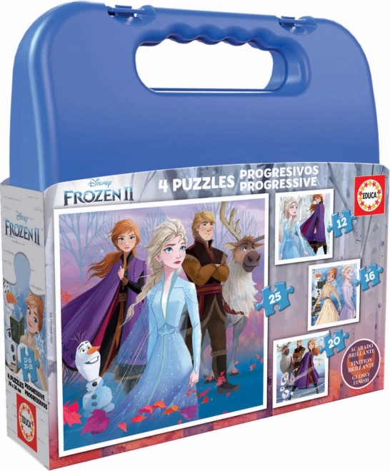 Educa puslespil i kuffert Frozen 2, 4-i-1 (12, 16, 20, 25 brikker)