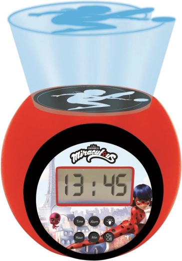 Børnevækkeur Miraculous Ladybug med projektor