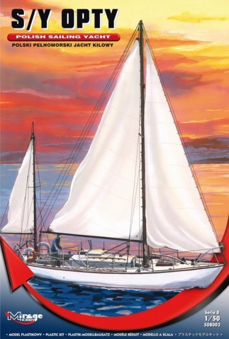 Model af sejlbåden S/Y Opty