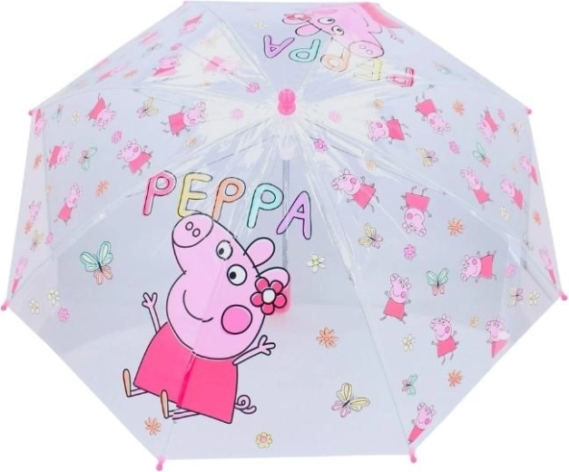 Gennemsigtig børneparaply Peppa Pig - 1 stk.
