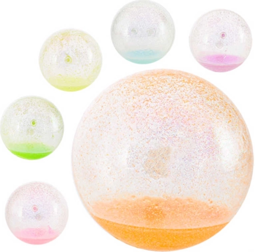 Hoppebold med glimmer 10 cm - 1 stk.