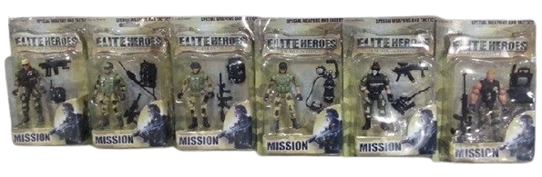 Soldat med tilbehør – actionfigur til børn