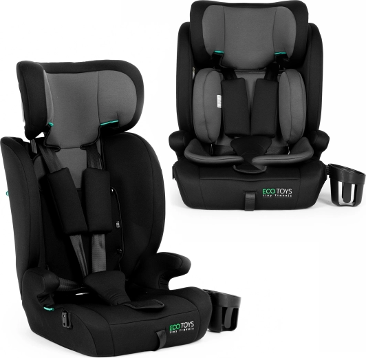 ECOTOYS autostol til børn 76–150 cm (R129) med kopholder