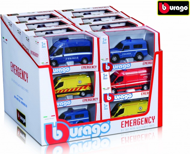 Bburago 1:50 Udrykningskøretøjer assorteret