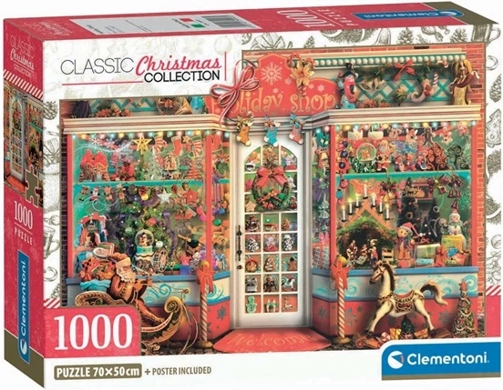 Clementoni puzzle compact 1000 brikker Holiday Shop