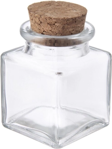 Glaskrukke 50 ml med korklukning
