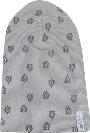 Lodger bomuldsribbet beanie-hue print rib sharkskin 0–6 måneder - 1 stk.