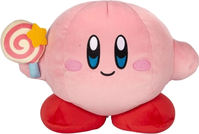 TOMY Mocchi mega plys Kirby med slikkepind