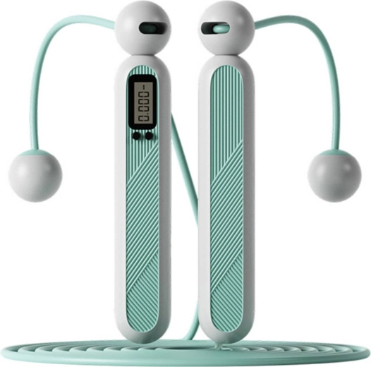 Merco digitalt trådløst fitness-sjippetov blåt 2-i-1 - 1 stk.