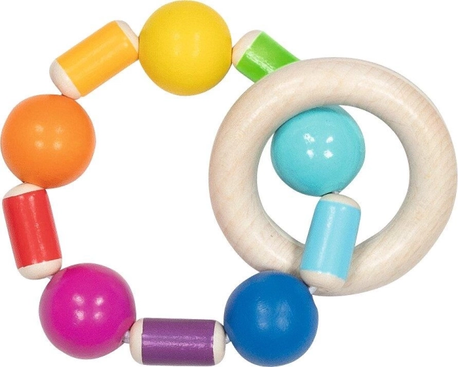 Elastisk taktil ring i regnbuefarver - 1 stk.