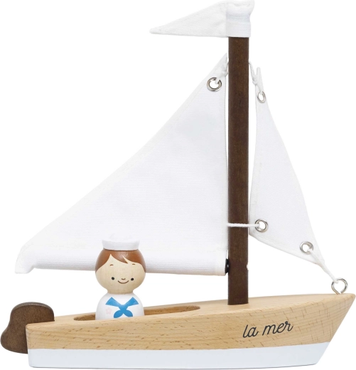 Le Toy Van træsejlskib med kaptajn