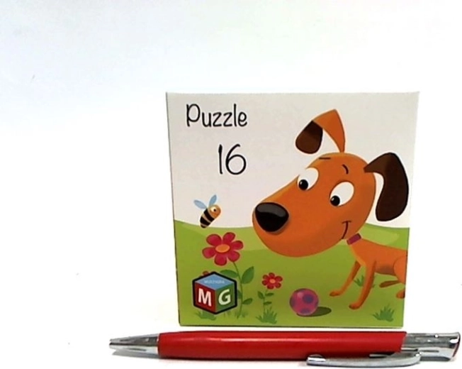 Puslespil Hund 16 brikker