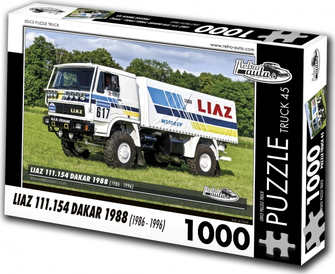 Retroauto puslespil lastvogn Liaz Dakar