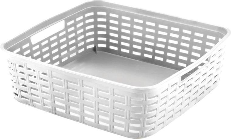 Plastisk opbevaringskurv HEIDRUN 19 × 29 × 10 cm, mix af farver