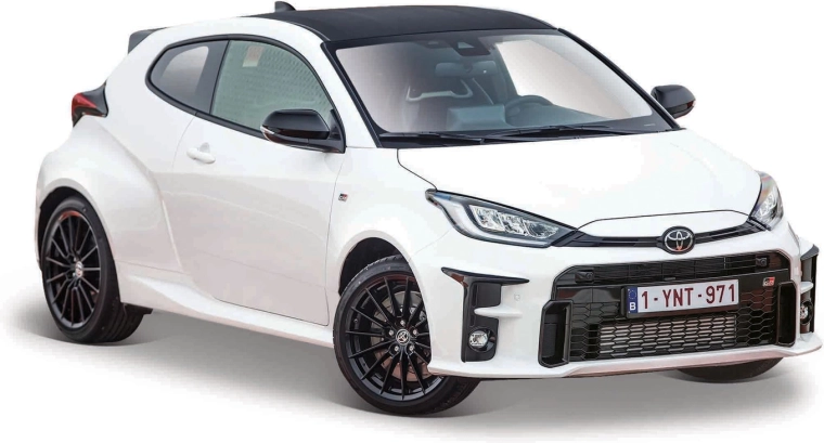 Maisto Toyota GR Yaris 2021 hvid 1:24
