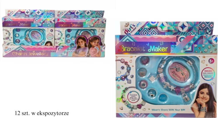 Gør-det-selv sæt til at lave armbånd med perler og vedhæng