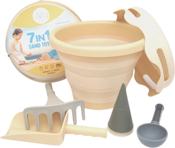 Compactoys sammenklappeligt sandsæt 7-i-1 beige