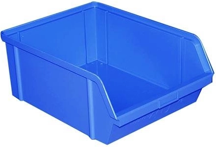 Skrå opbevaringskasse 40 kg, 400 × 300 × 162 mm, blå