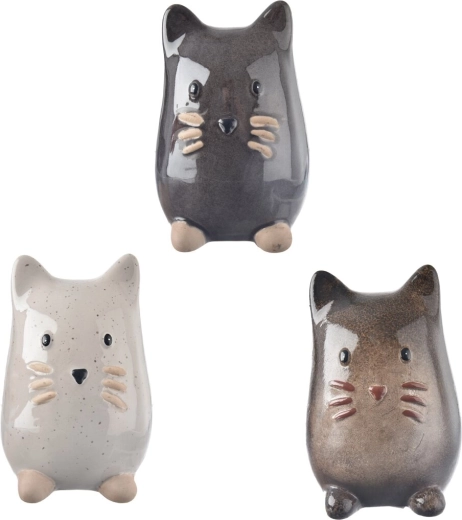 Porcelænsdekoration Kat 13 cm (3 varianter)