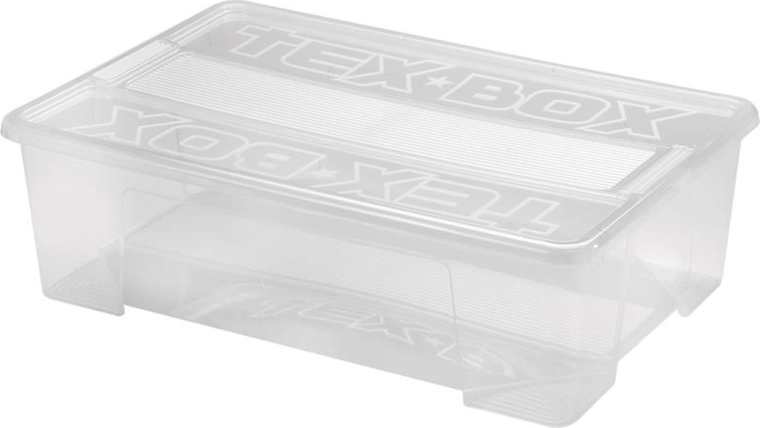 Plastisk opbevaringsboks med låg HEIDRUN 28 l