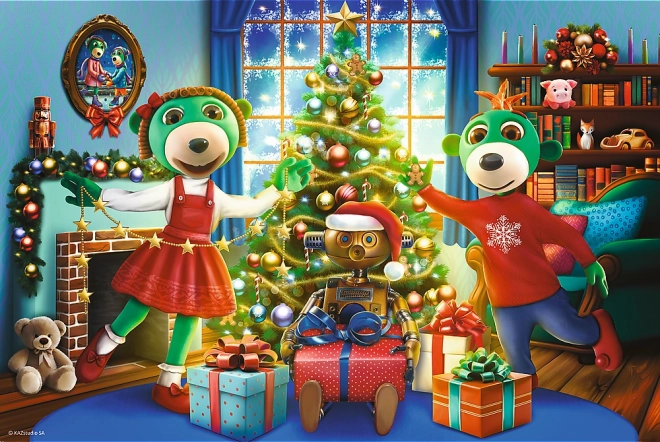 Puslespil med Treflíci om vinteren