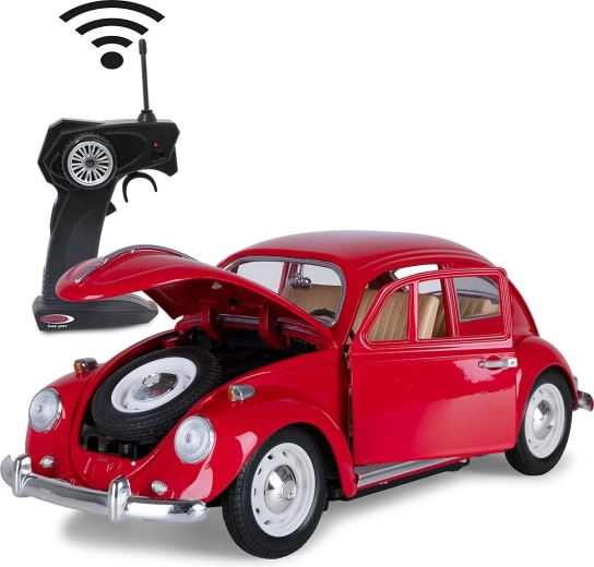 Jamara RC-bil VW Beetle Die-Cast 1:18 rød 27 MHz - 1 stk.