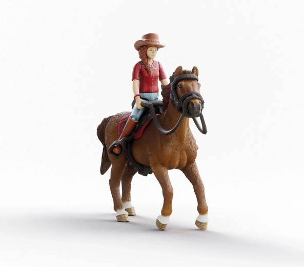 Schleich Horse Club Hannah og vallakken Cayenne – bevægelig figur af rytter og hest