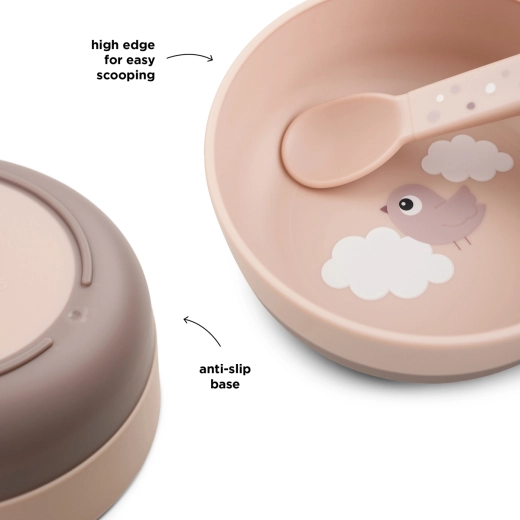 Done by Deer skål Foodie Happy clouds rosa