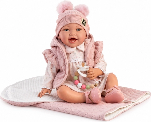 Guca Olivie realistisk vægtet babydukke med lyde og blød stofkrop, 42 cm