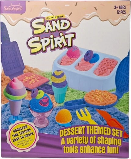 Kinetisk sand – kreativt sæt til is og vafler med forme