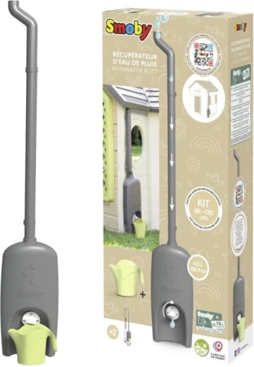 Tagrende med regnvandstank og vandkande til SMOBY legehuse