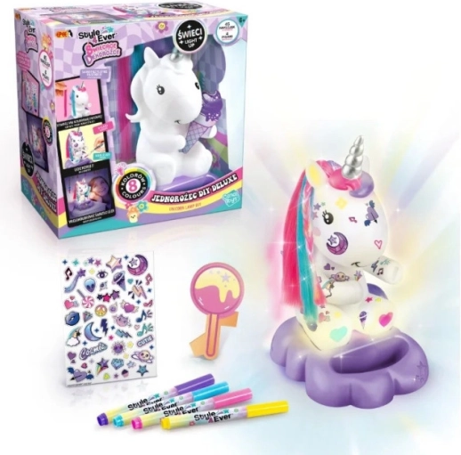Sæt med lysende dekorationer - DIY Unicorn Deluxe