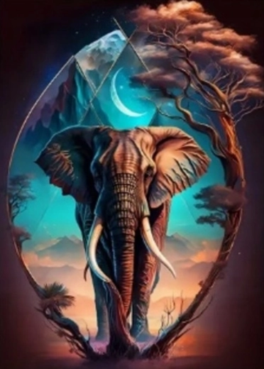 Diamantmaling Afrikansk juvel 30 × 40 cm