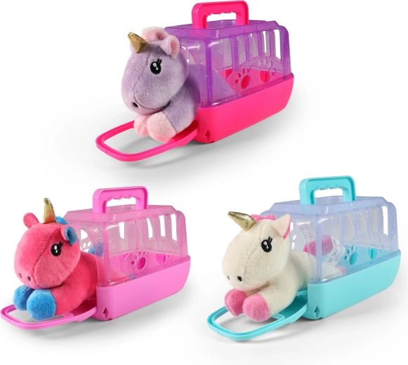 Transportkasse med plysunicorn