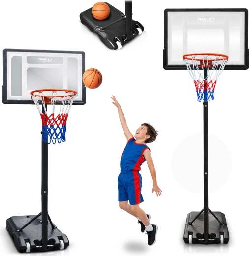 Neo-Sport justerbar basketballkurv til børn og voksne
