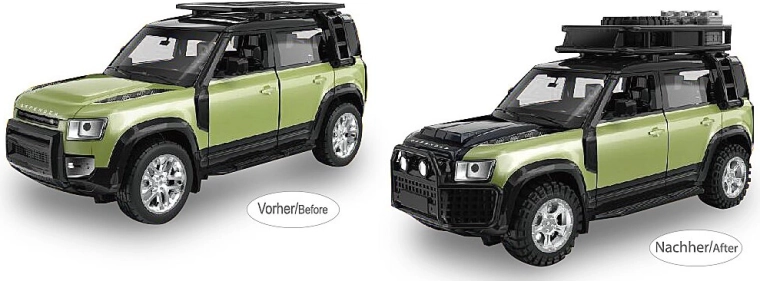 JAMARA Land Rover Defender 110 metalmodel 1:43 grøn