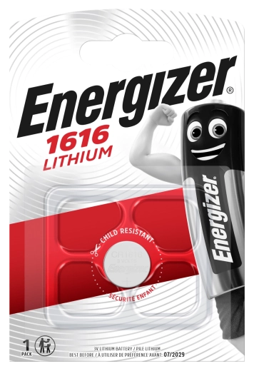 Lithium knapcellebatteri CR1616 ENERGIZER