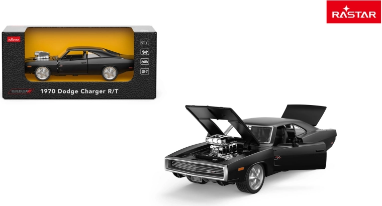 Metalmodelbil Rastar 1970 Dodge Charger R/T 1:36 sort