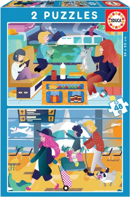 EDUCA Puslespil Rejse 2x48 brikker