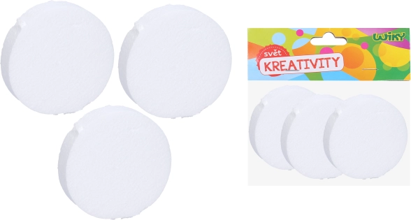 Dekorationsring af polystyren 10x2,5 cm, sæt med 3 stk.