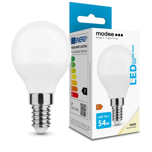 Modee LED pære Globe Mini G45 7 W E14 neutral hvid