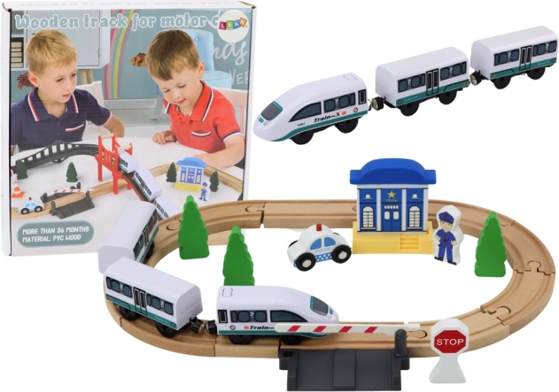 Trætogbane med bro og politistation 3,2 m