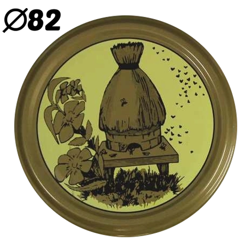 Låg til sylteglas 82 mm med 6 låse, design Stara Chata, 10 stk.