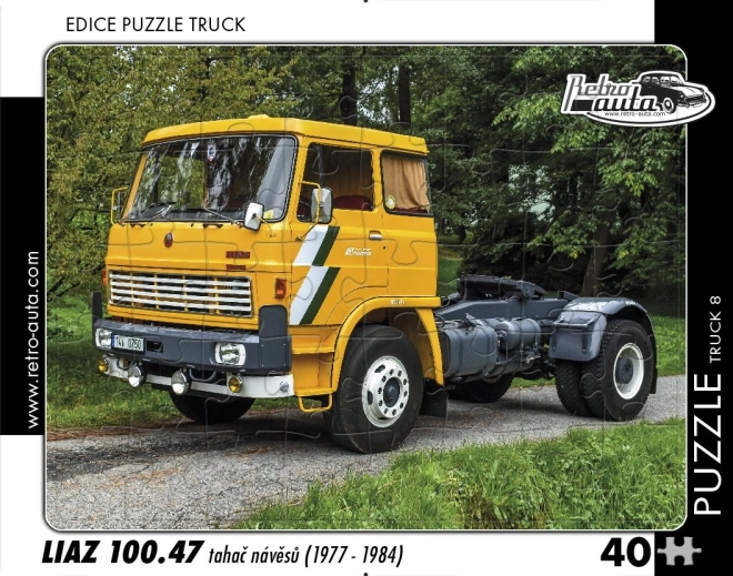 Puslespil RETRO-AUTA – LIAZ 100.47 sættevognstrækker, 40 brikker