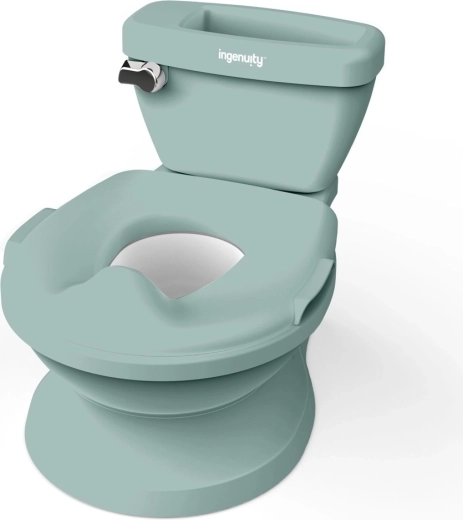 Ingenuity børnetoilet med skyllelyd My Size 2-i-1 grøn