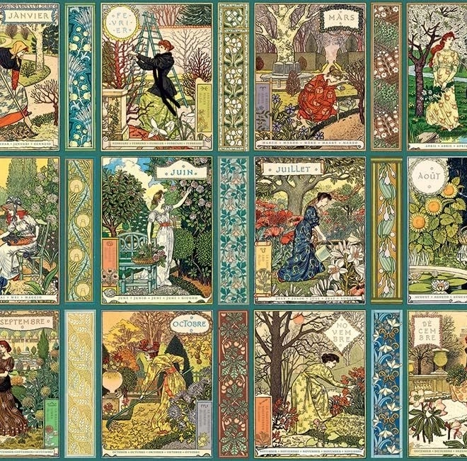 Puslespil 1000 brikker COBBLE HILL – Jardiniere: havekalender